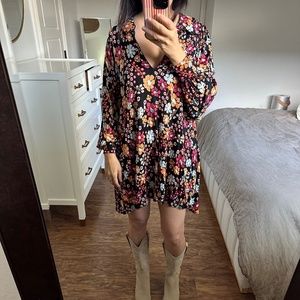 Free People Daisy Jane Midi Dress. Size:XS Black Daisy